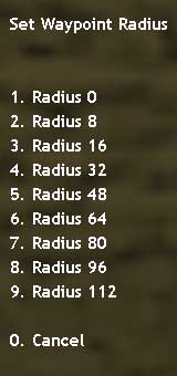 The radius menu