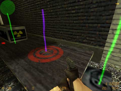 Un but de carte, ici sur une zone de bombe